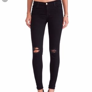 J Brand Super Skinny Jeans Blackout NWOT